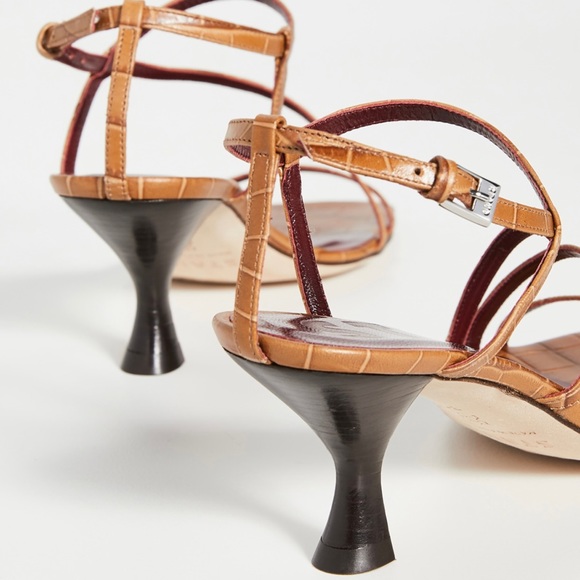 Staud Gita Strappy Sandals Brown Croc Leather Sz 40 NWT - Picture 5 of 15